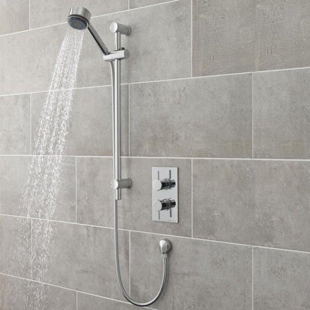 Omega Shower Slide Rail Kit - Chrome