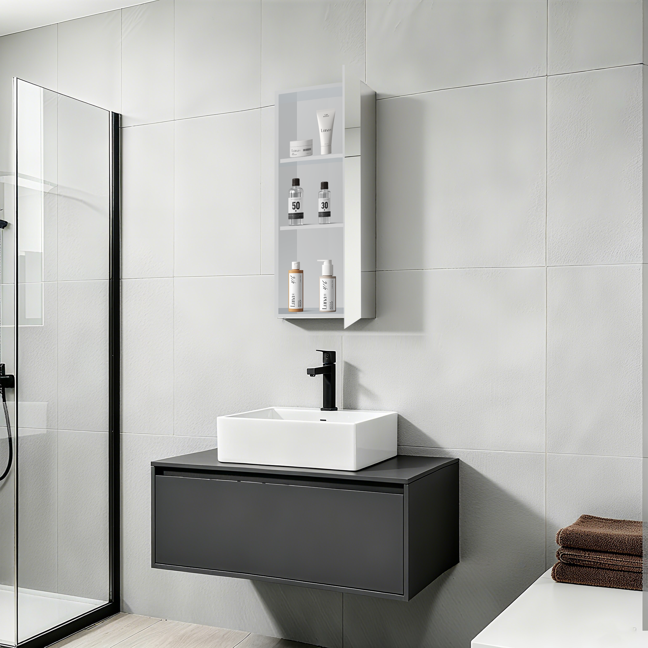 Revo  Non Illuminated Mirror Cabinet