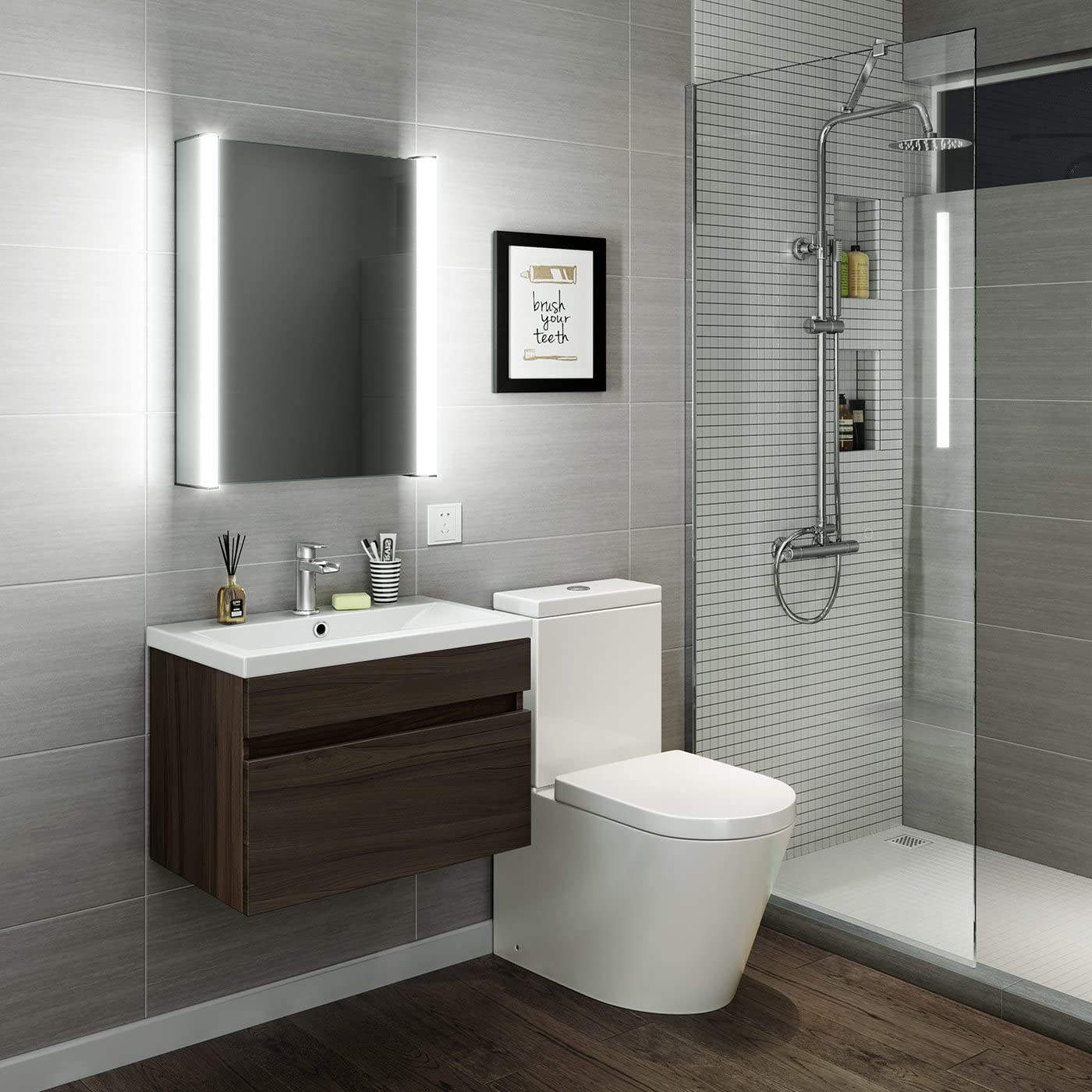 Revere LED Illuminated Mirror Cabinet - 654mm x 500mm