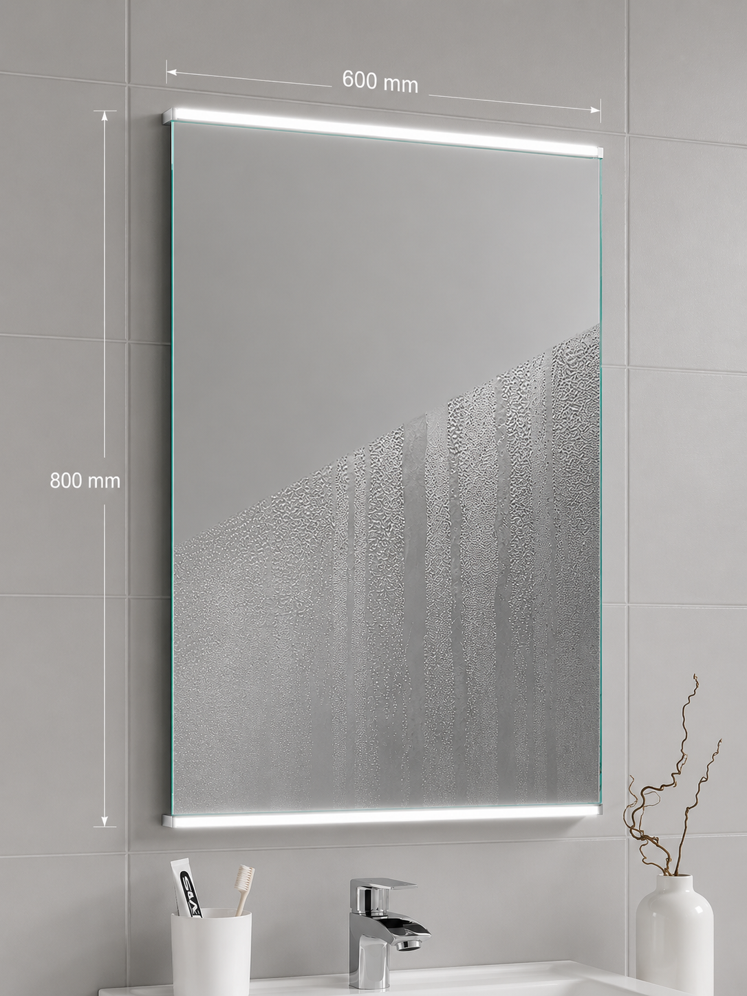 iBathUK Nebula LED Bathroom Mirror with Motion Sensor & Infrared Sensor - Silver