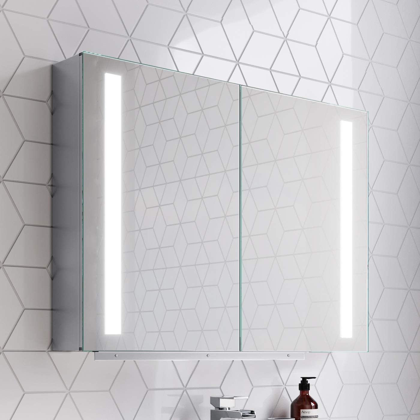 Astrid  2 Door LED Illuminated Mirror Cabinet - 800mm x 600mm