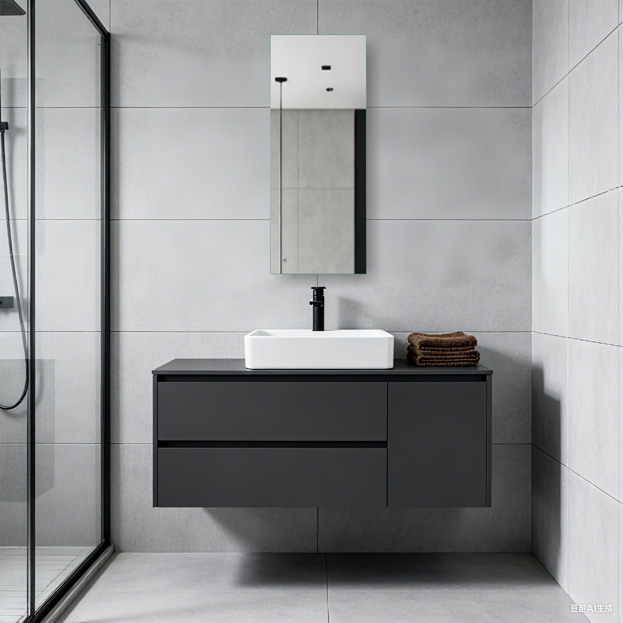 Revo  Non Illuminated Mirror Cabinet