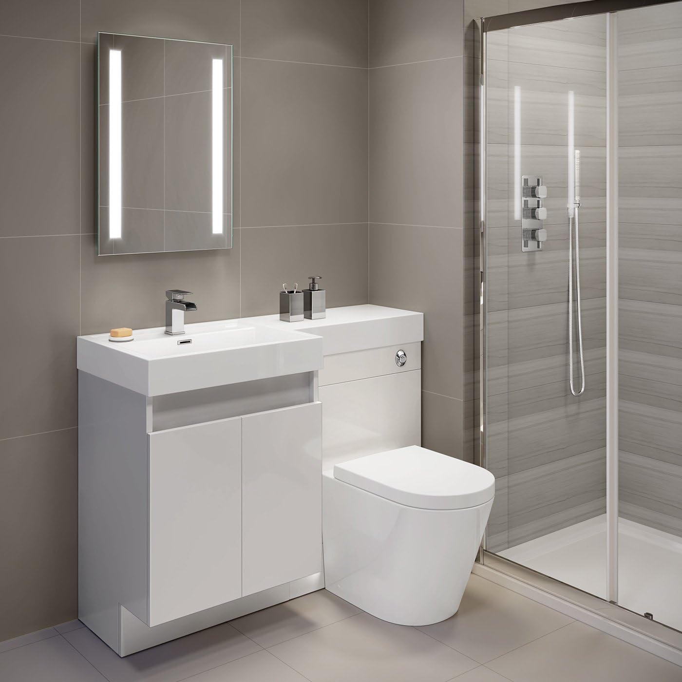 Eclipse LED Illuminated Bathroom Mirror - 500mm x 700mm