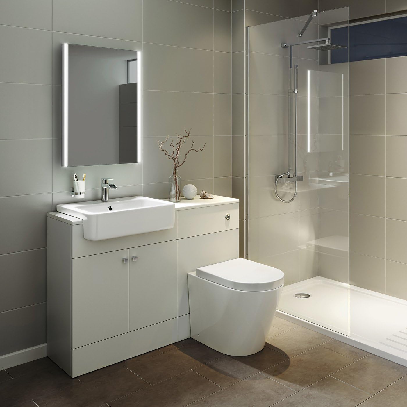 Aurora Rectangular Illuminated LED Mirror - 500mm x 700mm