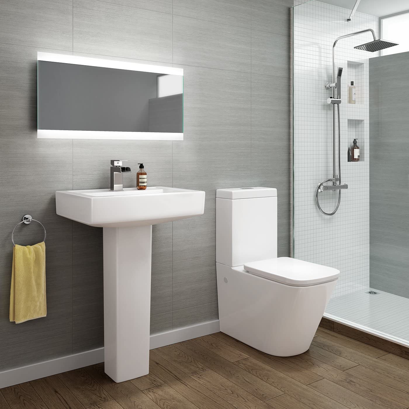 Averra Infrared Sensor LED Illuminated Bathroom Mirror with Demister