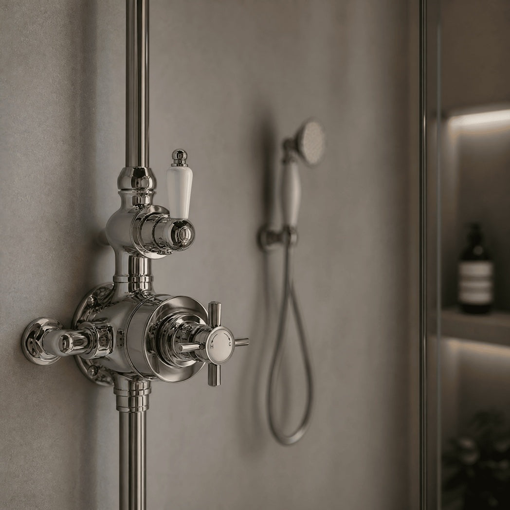 Period 1 Outlet Thermostatic Exposed Shower Valve - Chrome