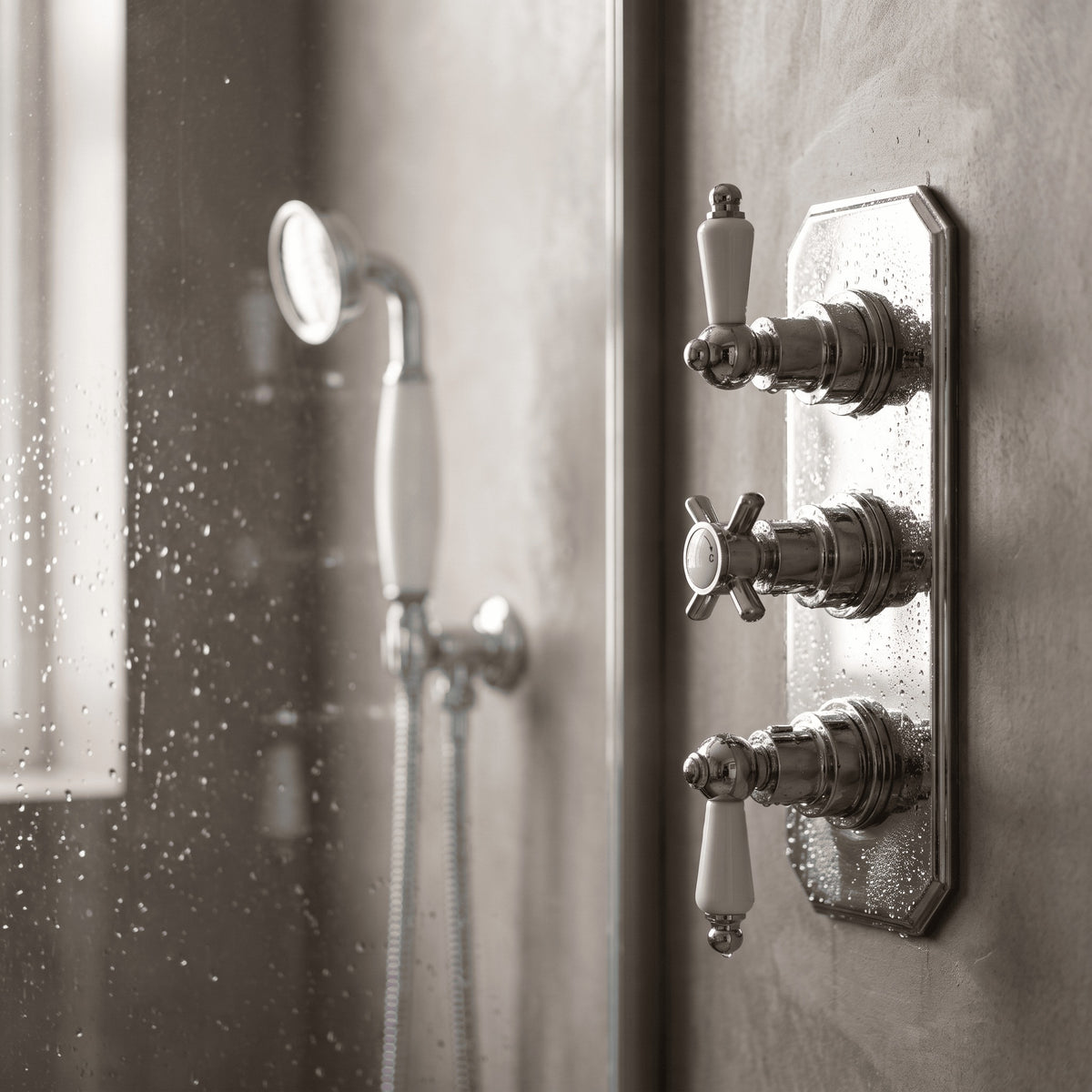 Maria Thermostatic 2 Outlet Concealed Shower Valve - Chrome