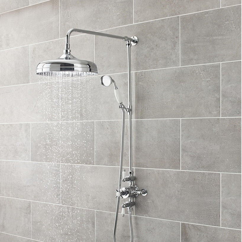 Maria 2 Outlet Thermostatic Exposed Shower Valve - Chrome