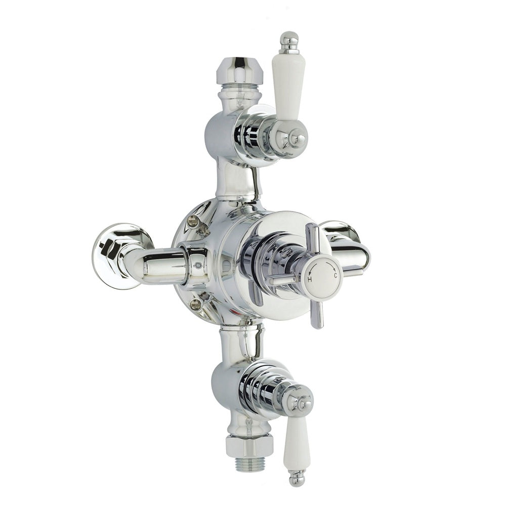 Maria 2 Outlet Thermostatic Exposed Shower Valve - Chrome