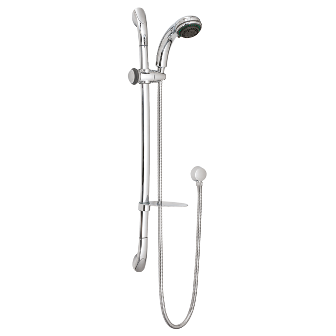 Omega Slide Rail Shower Kit with Soap Shelf - Chrome