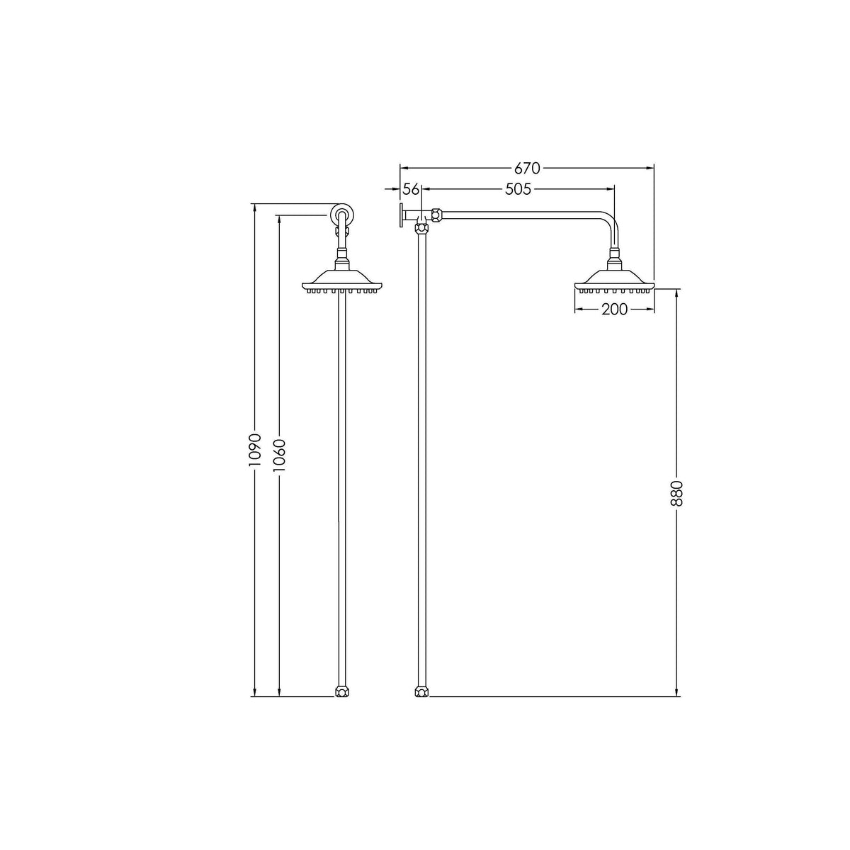 Shine Rigid Riser Kit - Chrome