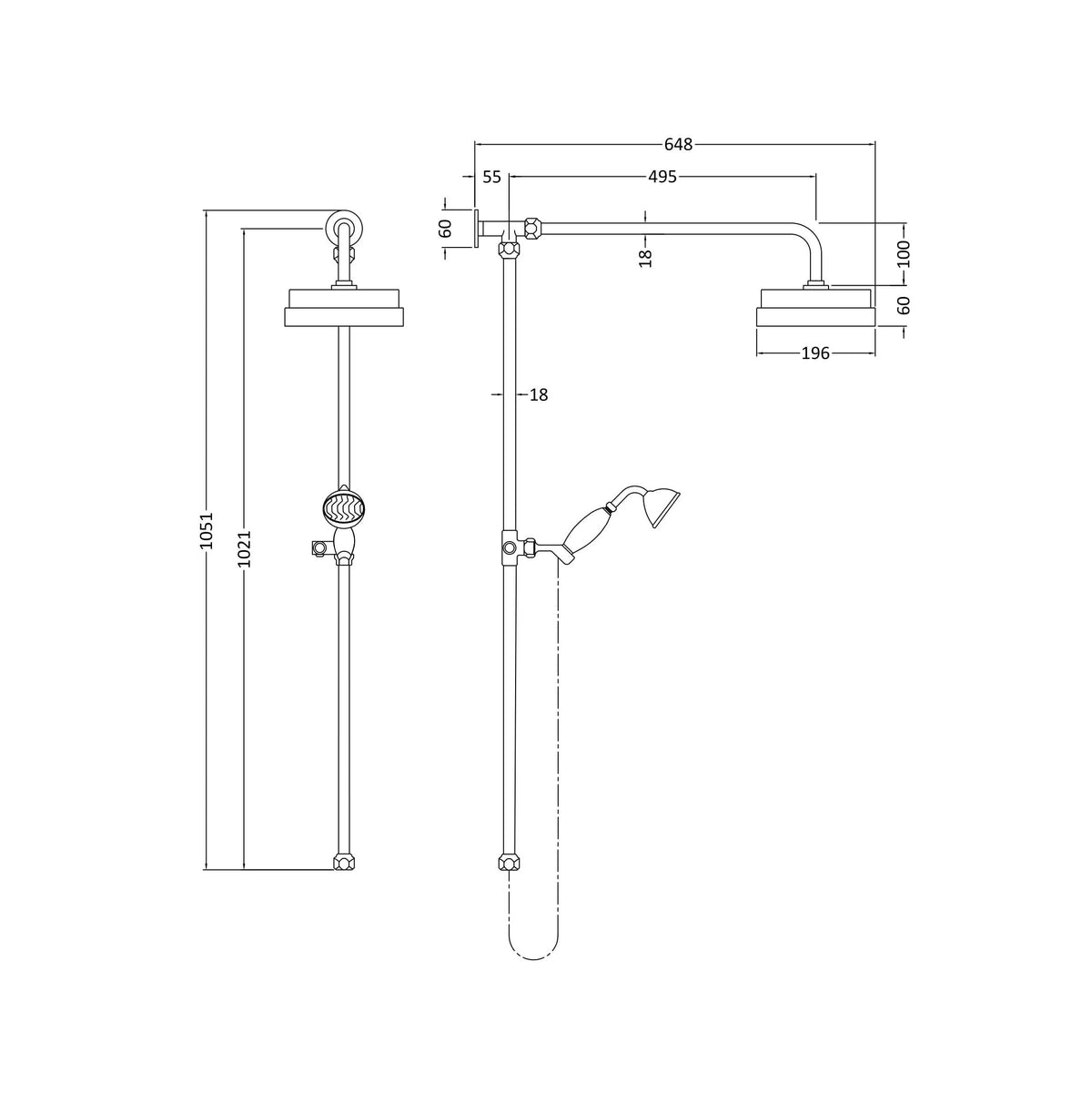 Omega Rigid Dual Function Riser Kit - Chrome