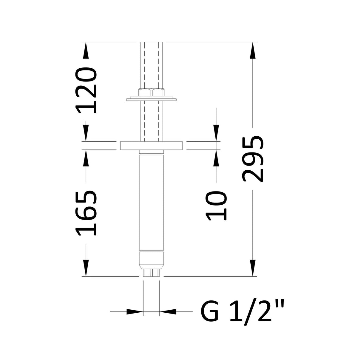 Hype Ceiling-Mounted Shower Arm - Chrome