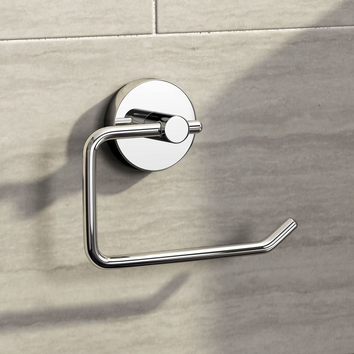 Harrow Wall Mounted Modern Toilet Roll Holder - Chrome