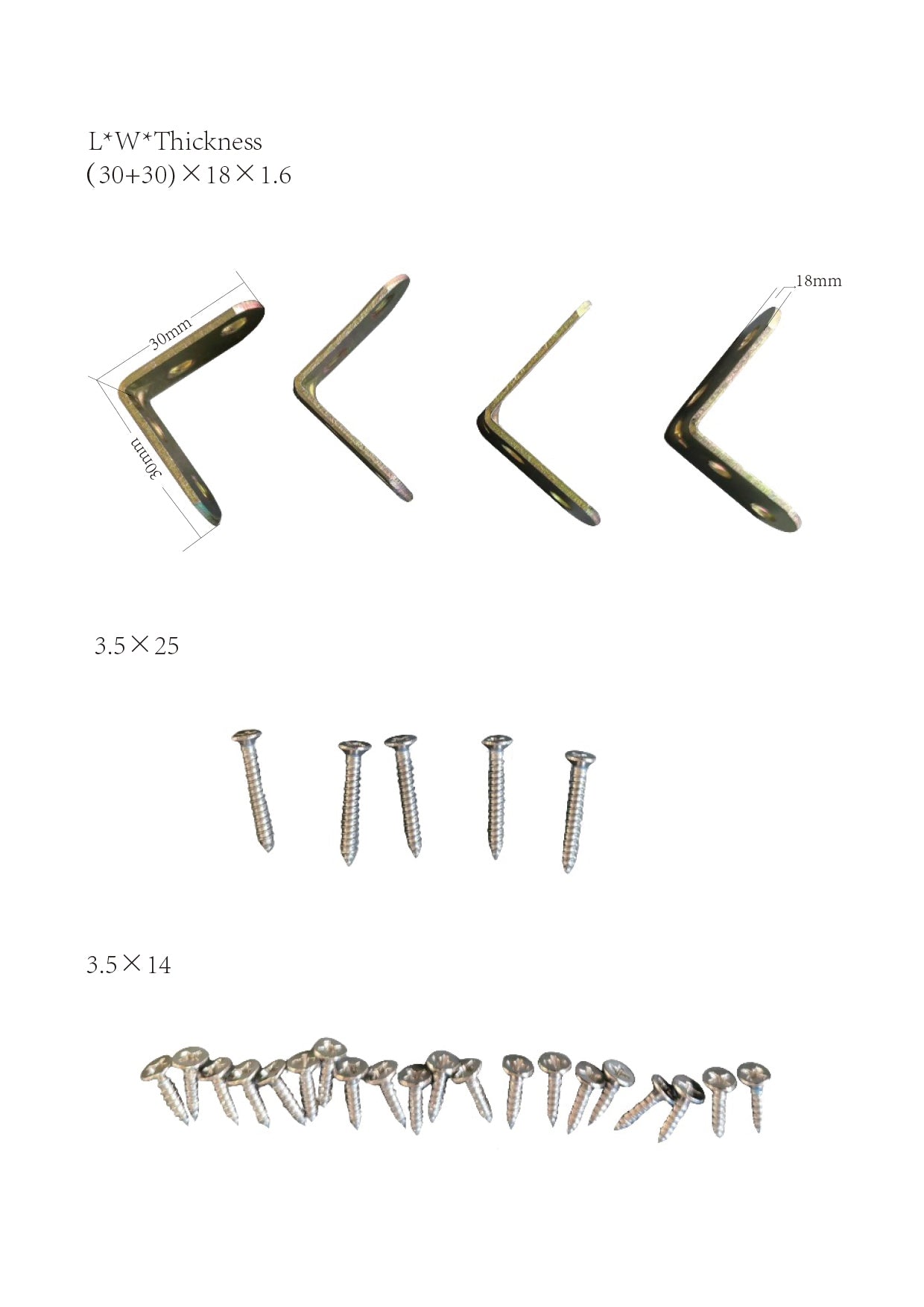 Acubase Bath Panel Spare Fixing Kit (L Brackets & Screws)