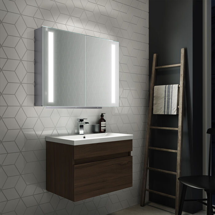 Astrid  2 Door LED Illuminated Mirror Cabinet - 800mm x 600mm
