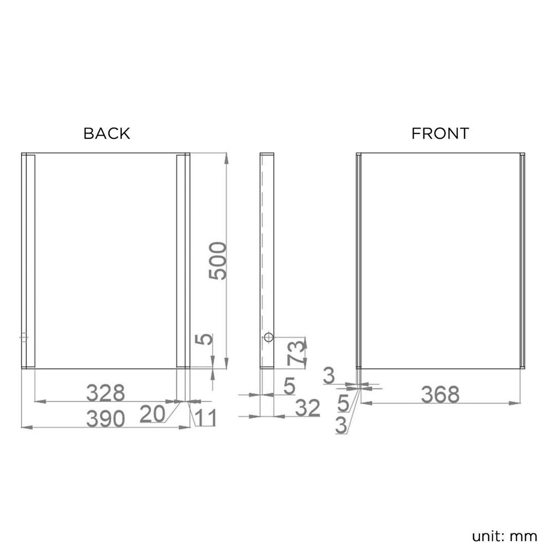 Nebula Infrared Sensor LED Illuminated Mirror with Demister
