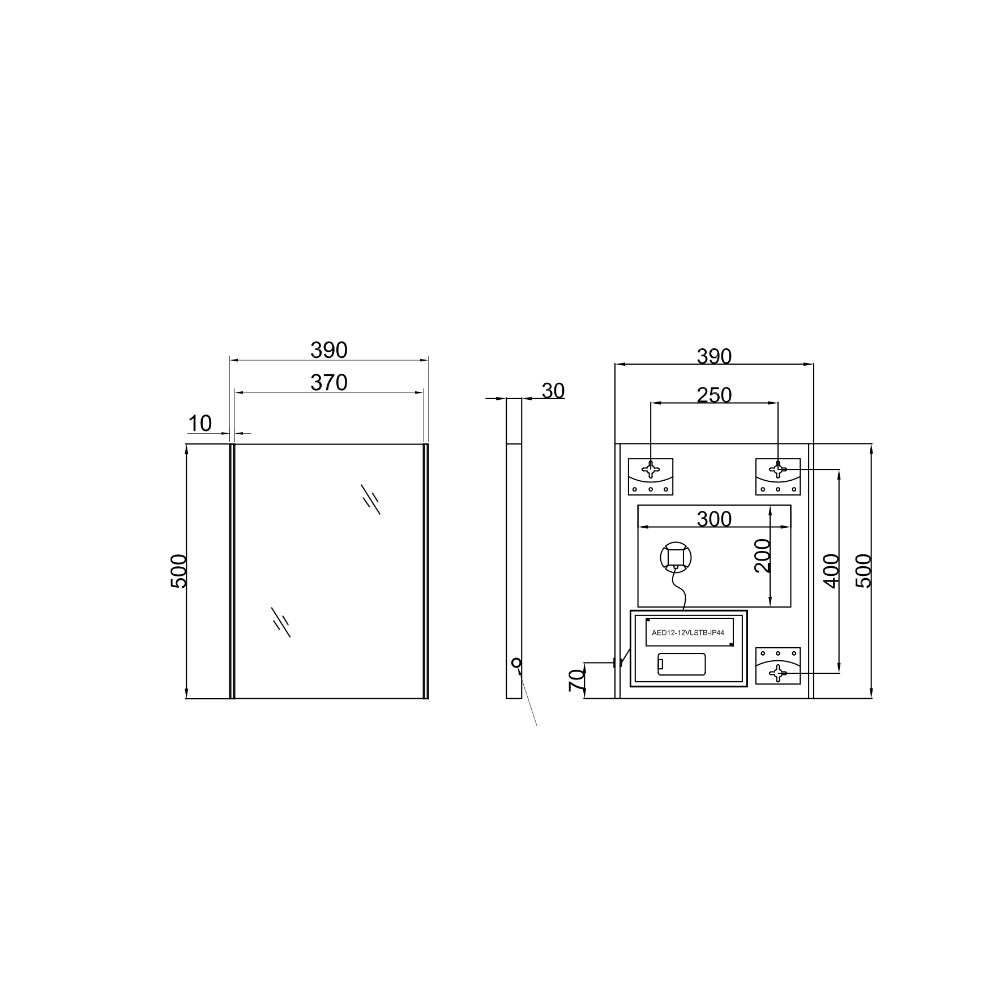 Nebula Infrared Sensor LED Illuminated Mirror with Demister