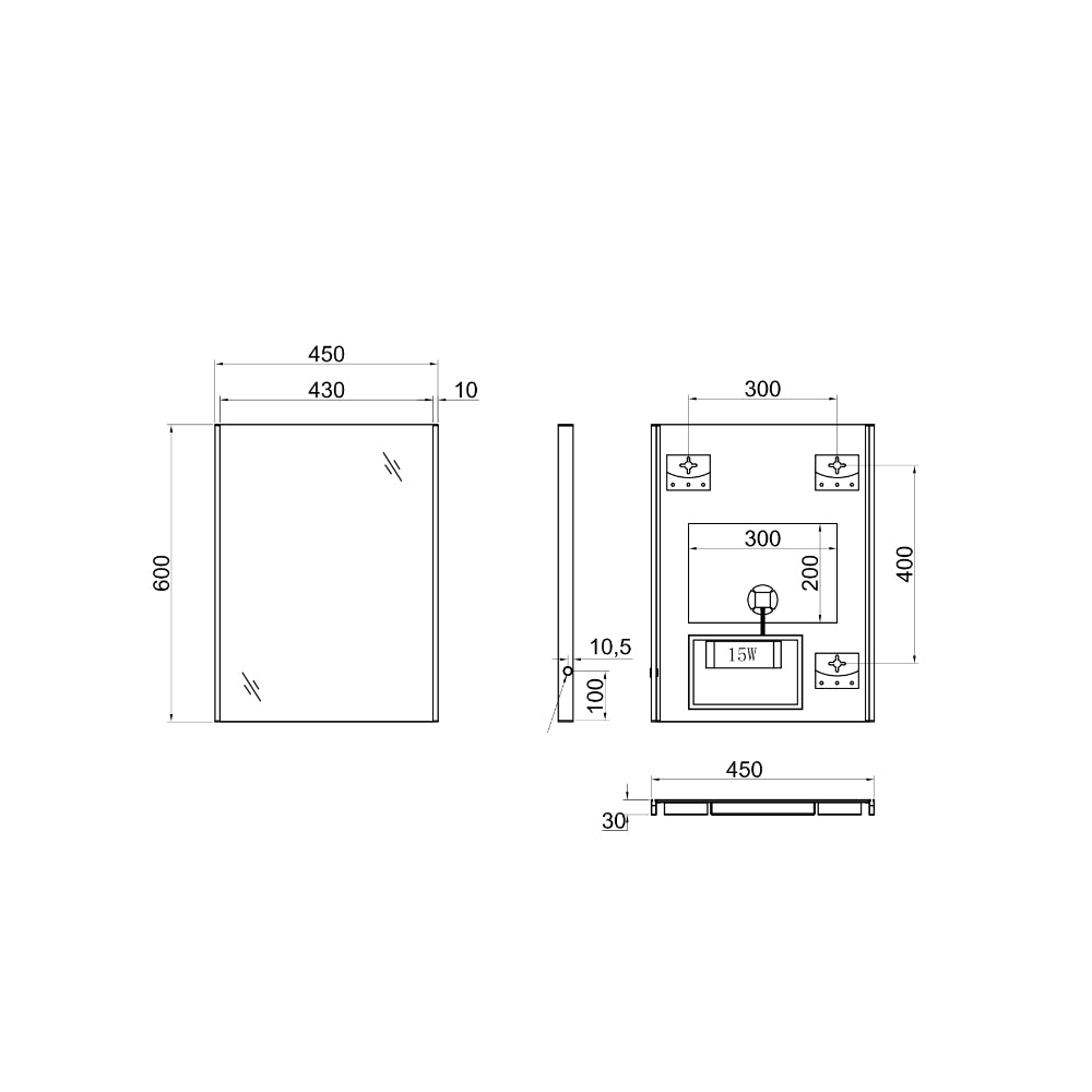 Nebula Infrared Sensor LED Illuminated Mirror with Demister