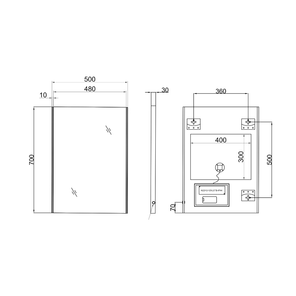 Nebula Infrared Sensor LED Illuminated Mirror with Demister