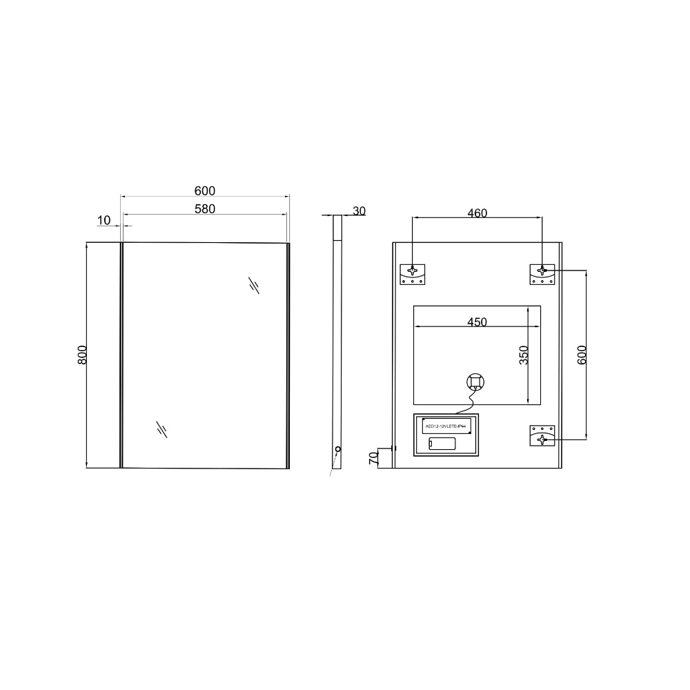 Nebula Infrared Sensor LED Illuminated Mirror with Demister