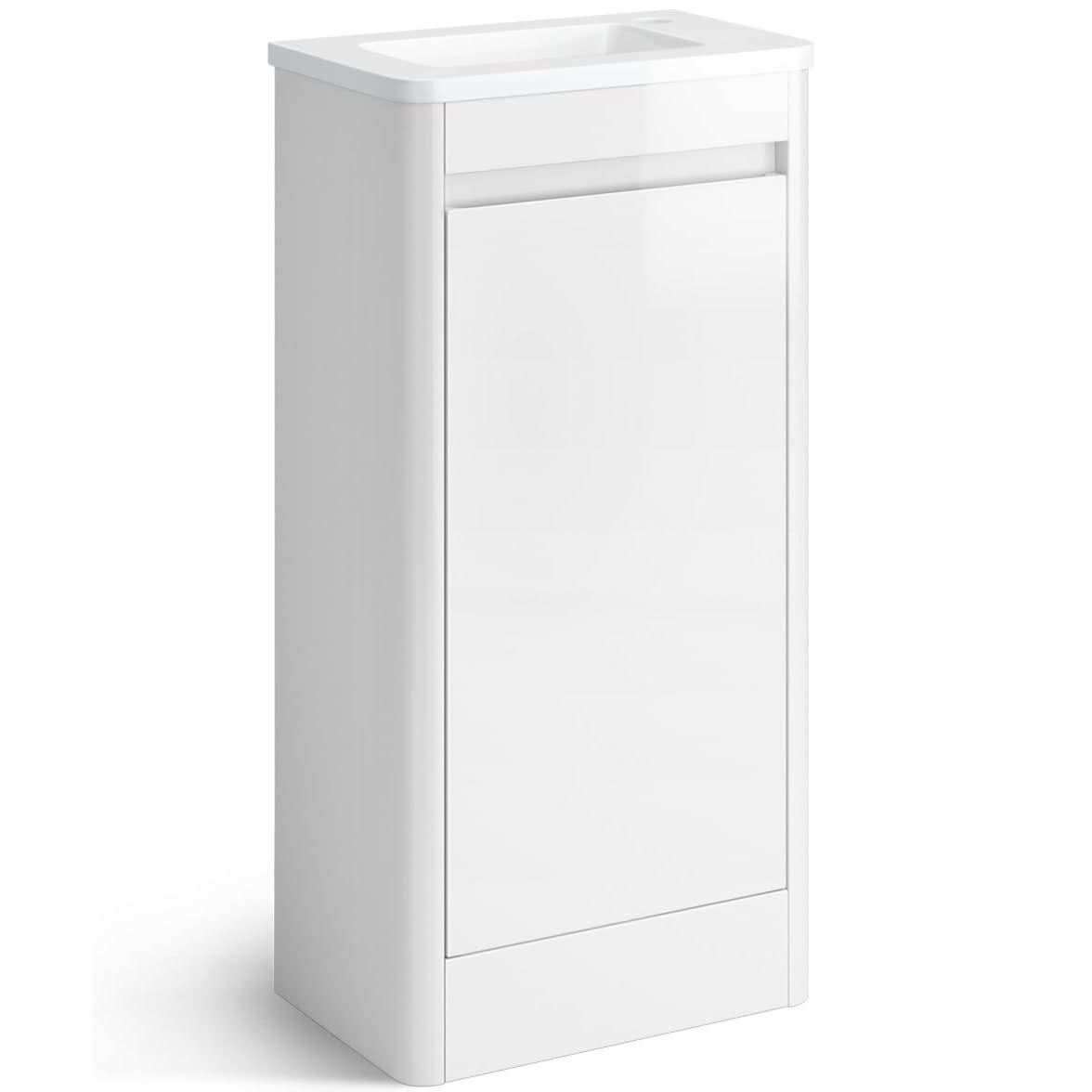 iBathUK Denver 400mm Floorstanding Cloakroom Vanity Unit with Basin