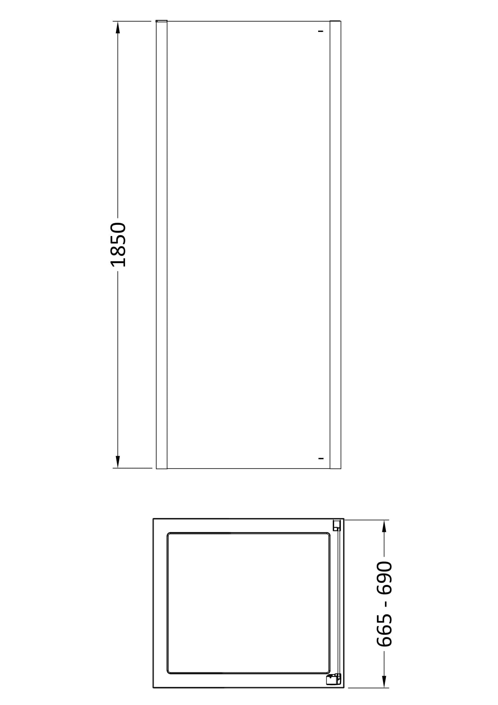 Nuda 6mm Glass Side Panel - Chrome