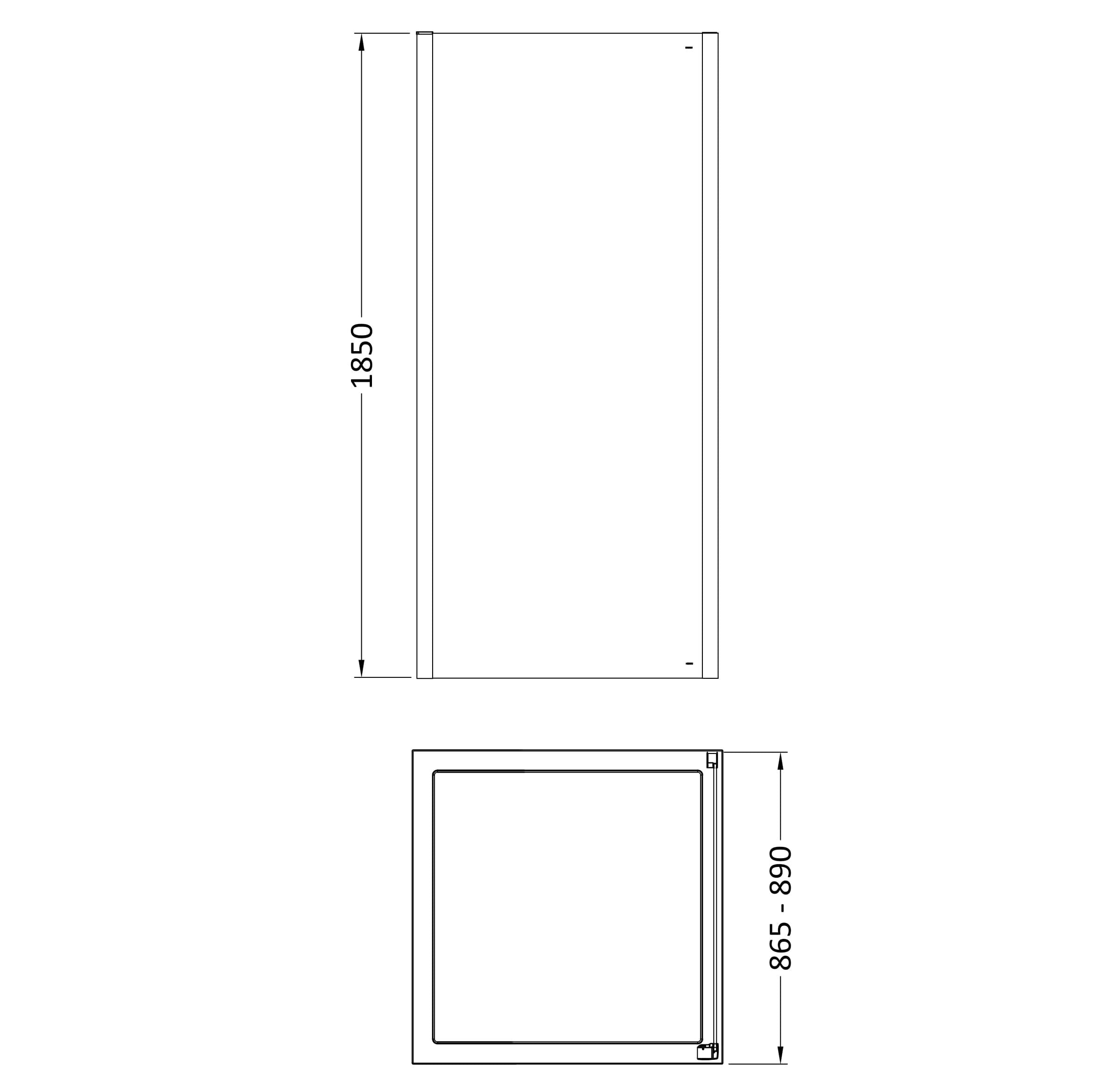 Nuda 6mm Glass Side Panel - Chrome