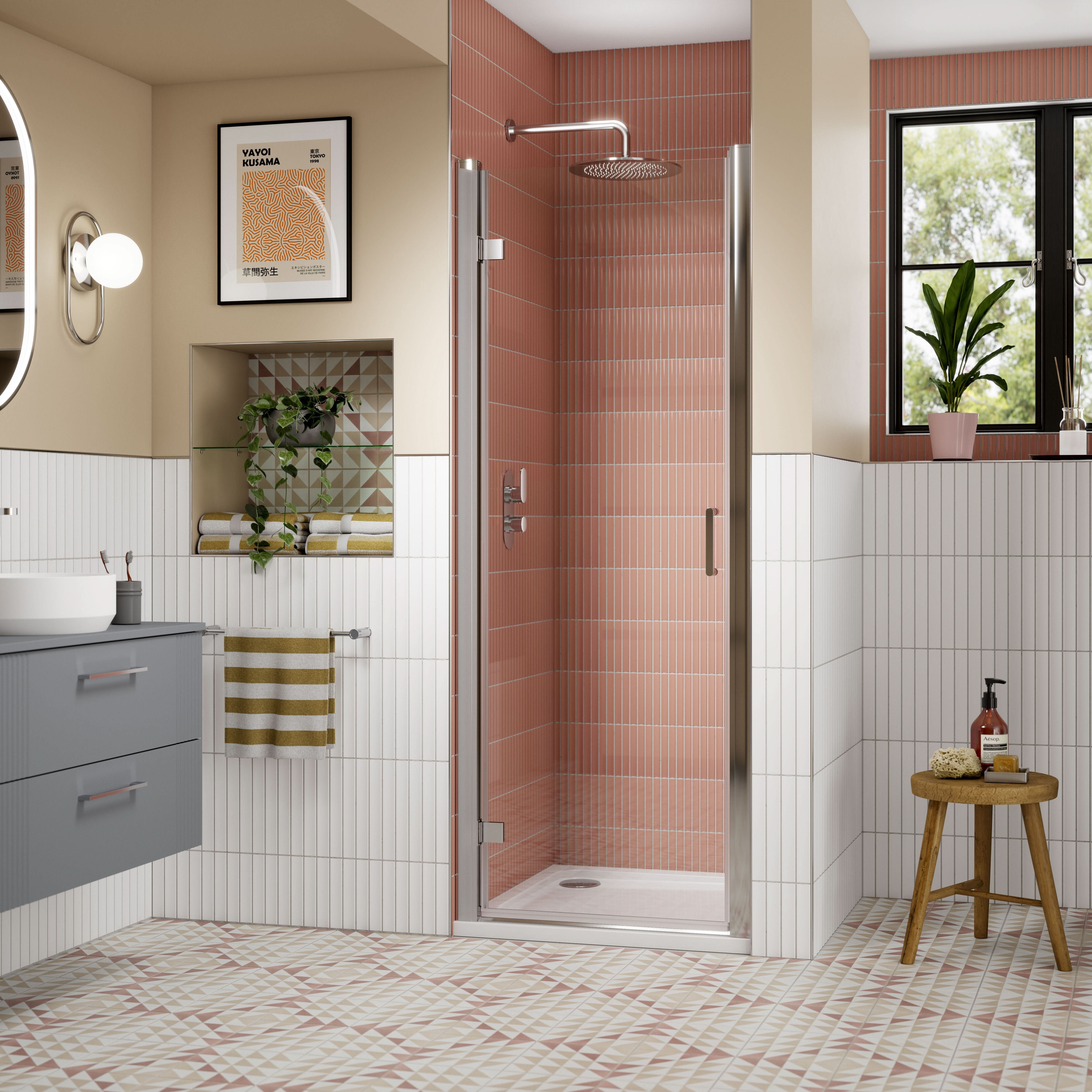 Forge 8mm Glass Hinged Shower Door