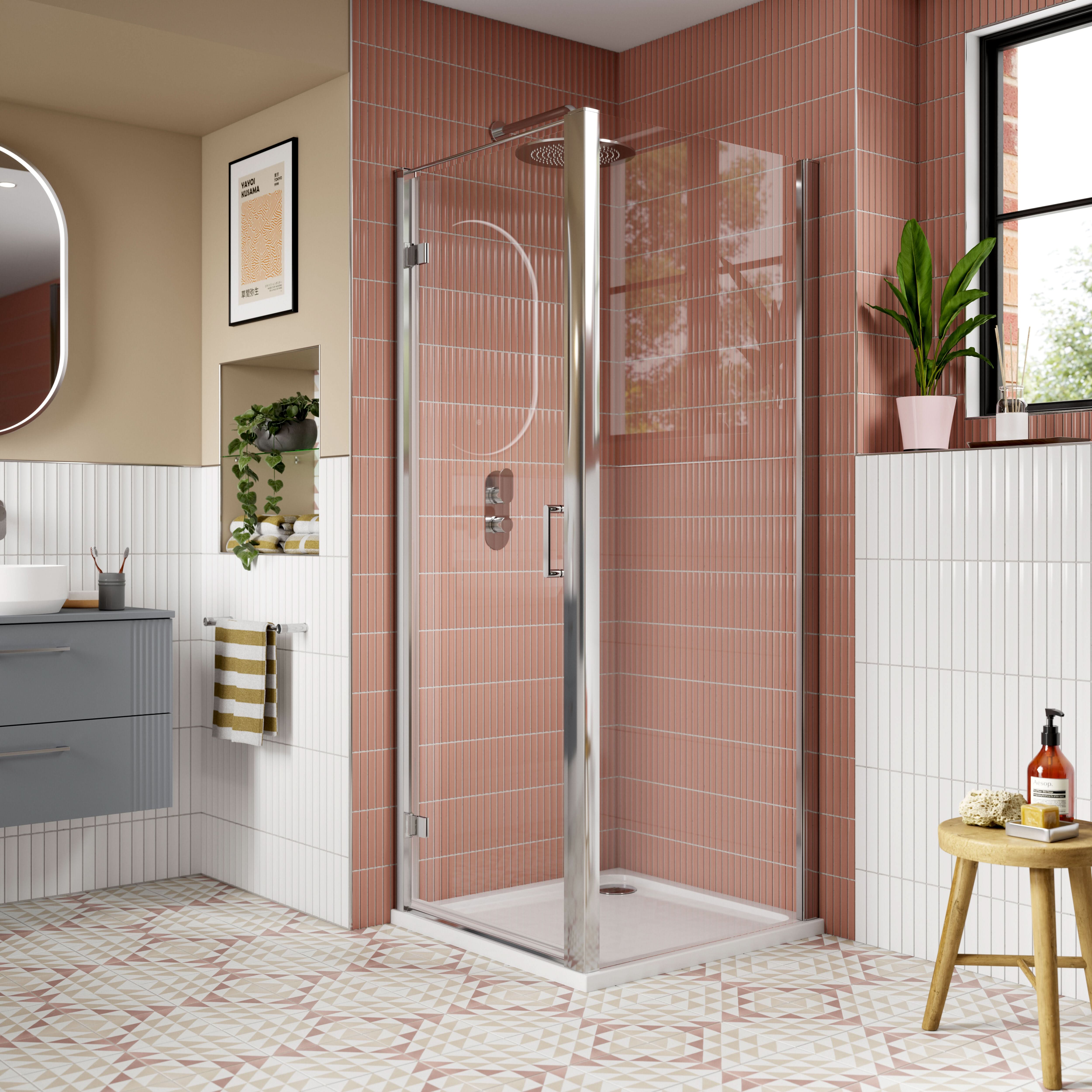 Forge 8mm Glass Hinged Shower Door