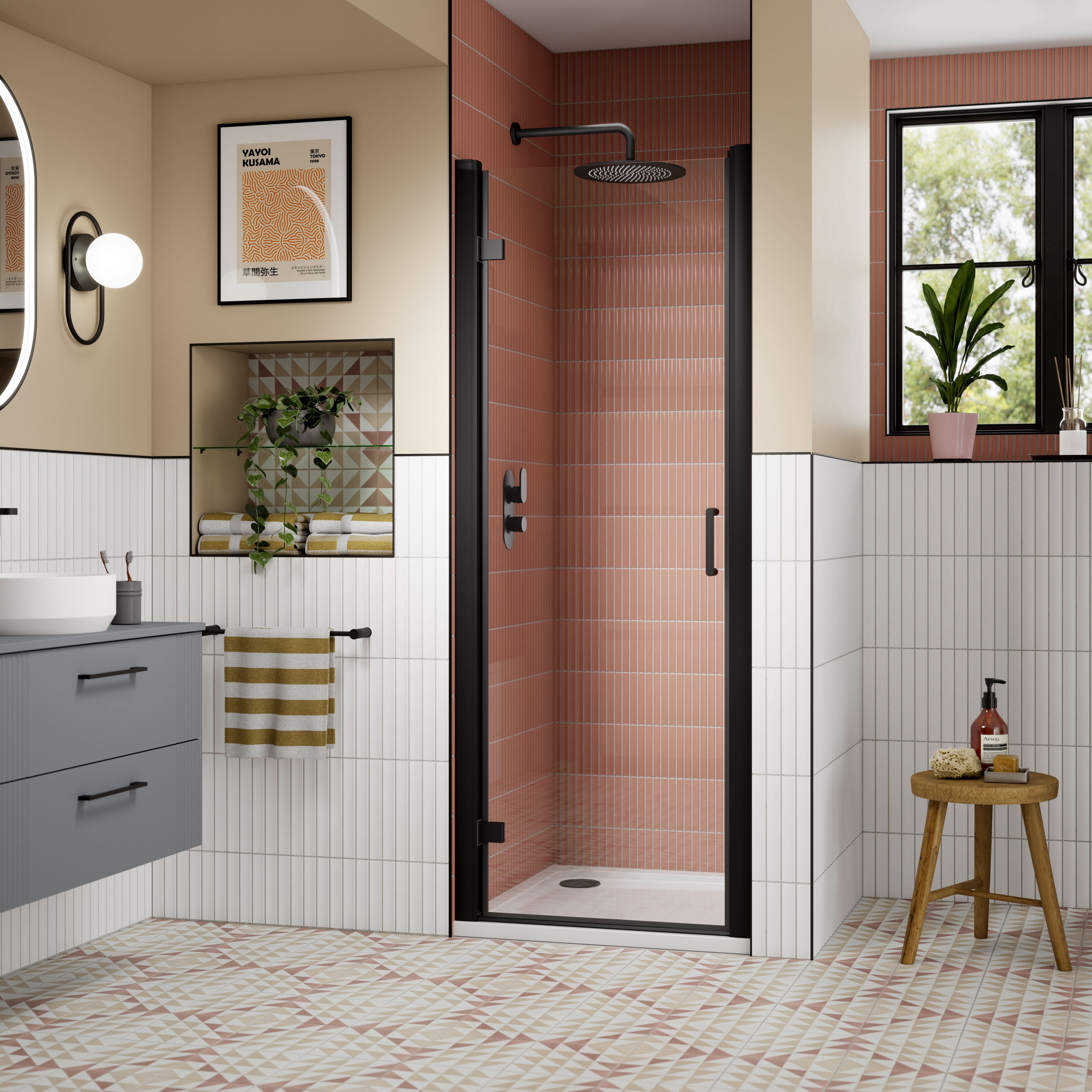 Forge 8mm Glass Hinged Shower Door