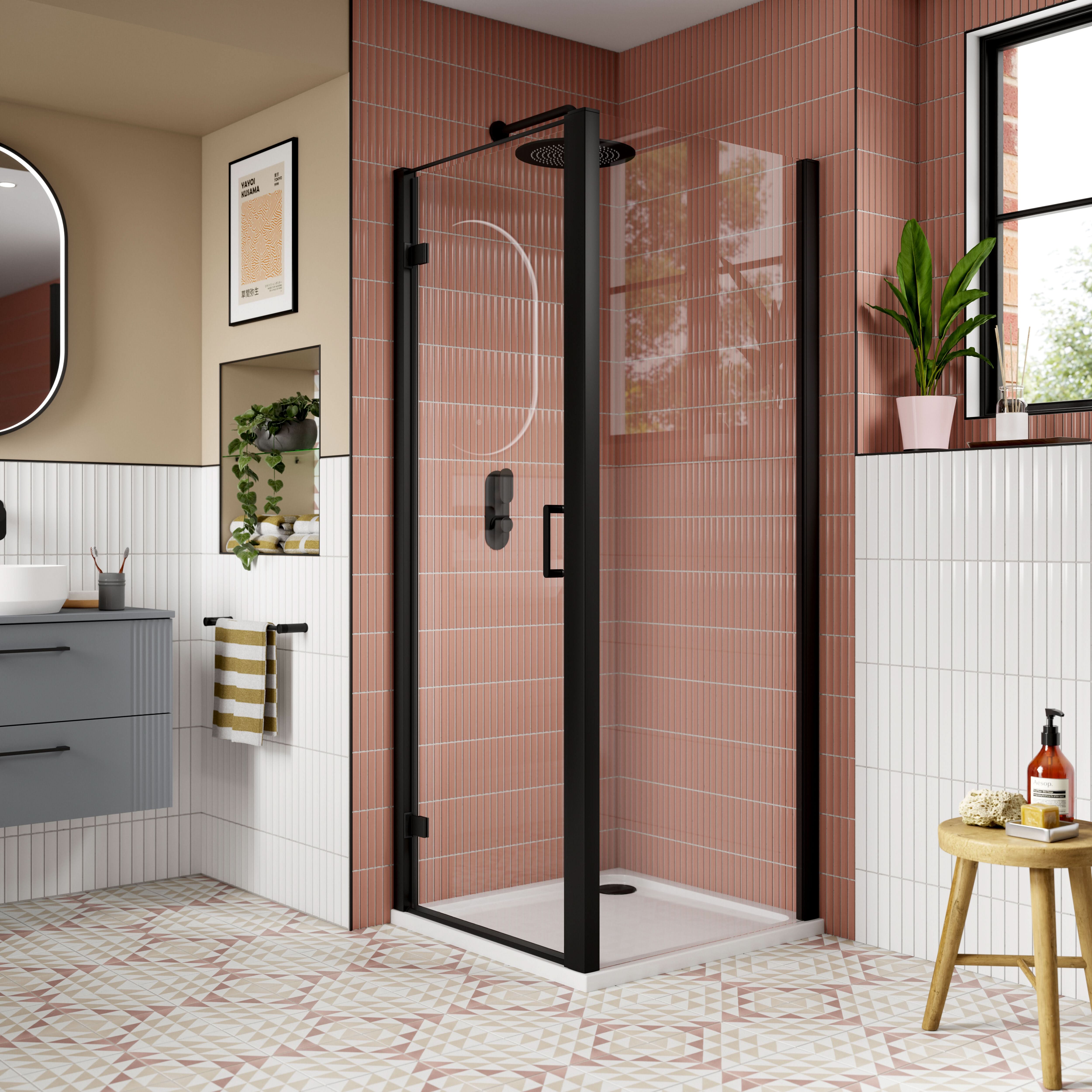 Forge 8mm Glass Hinged Shower Door