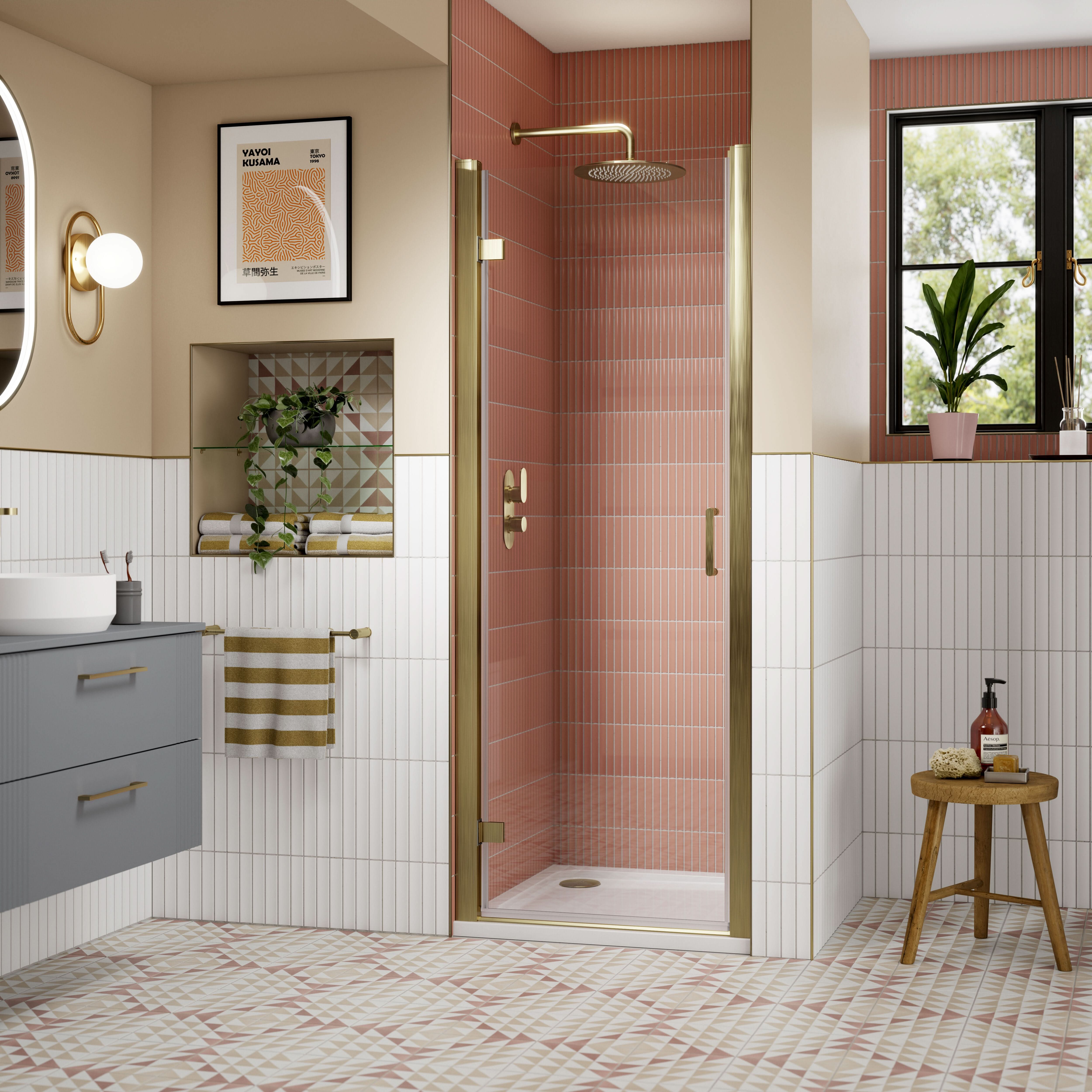 Forge 8mm Glass Hinged Shower Door