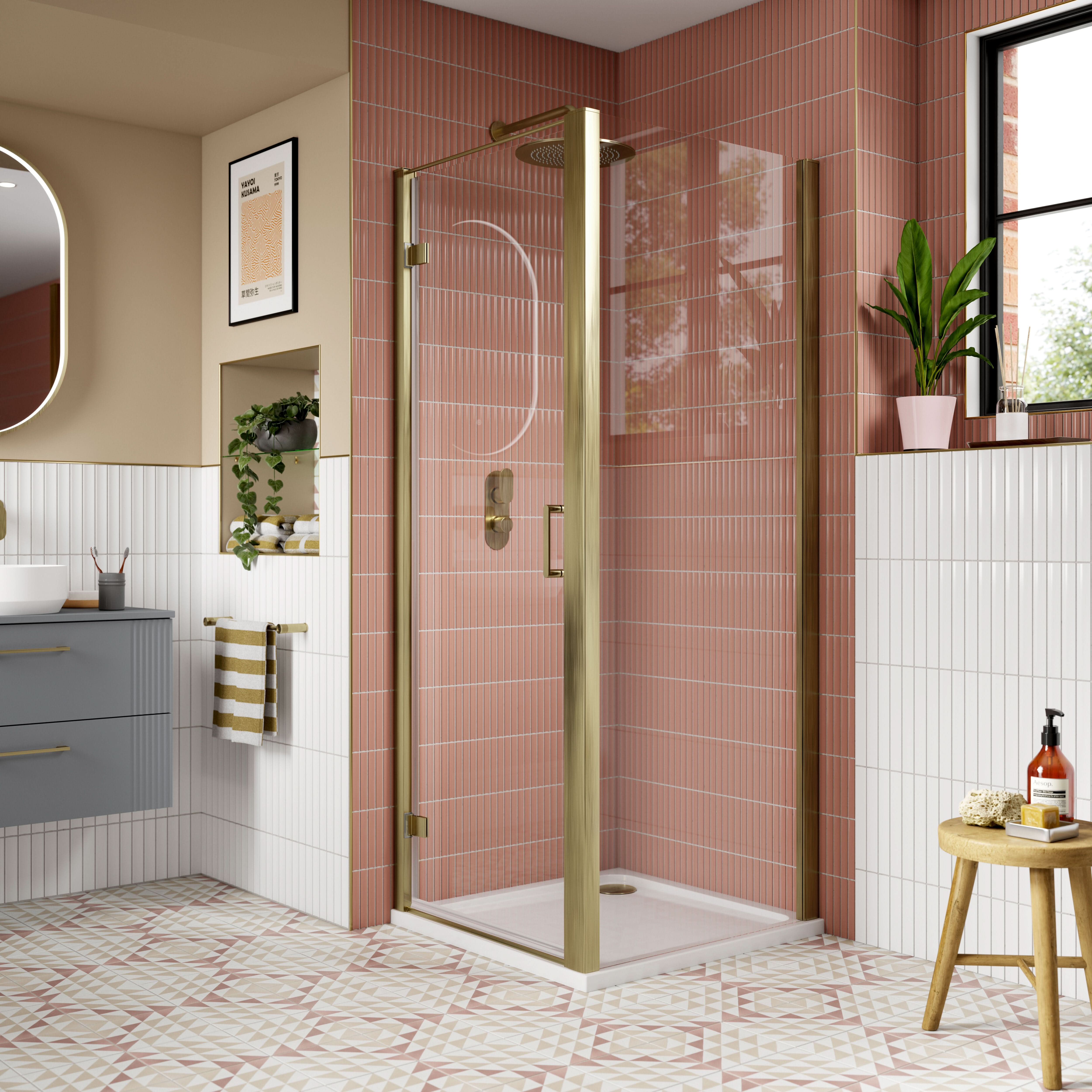 Forge 8mm Glass Hinged Shower Door
