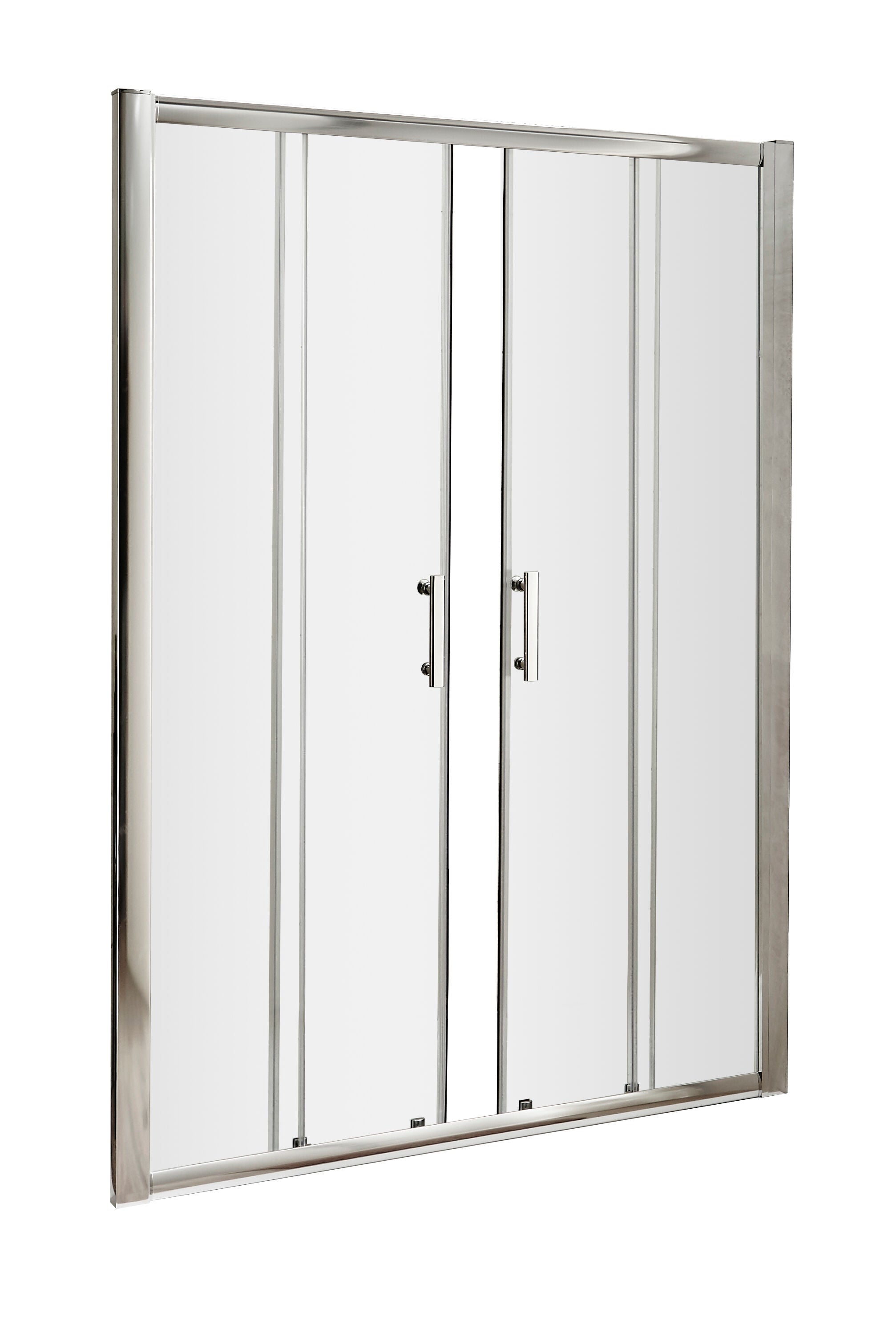 Nuda 6mm Glass Double Sliding Shower Door - Chrome