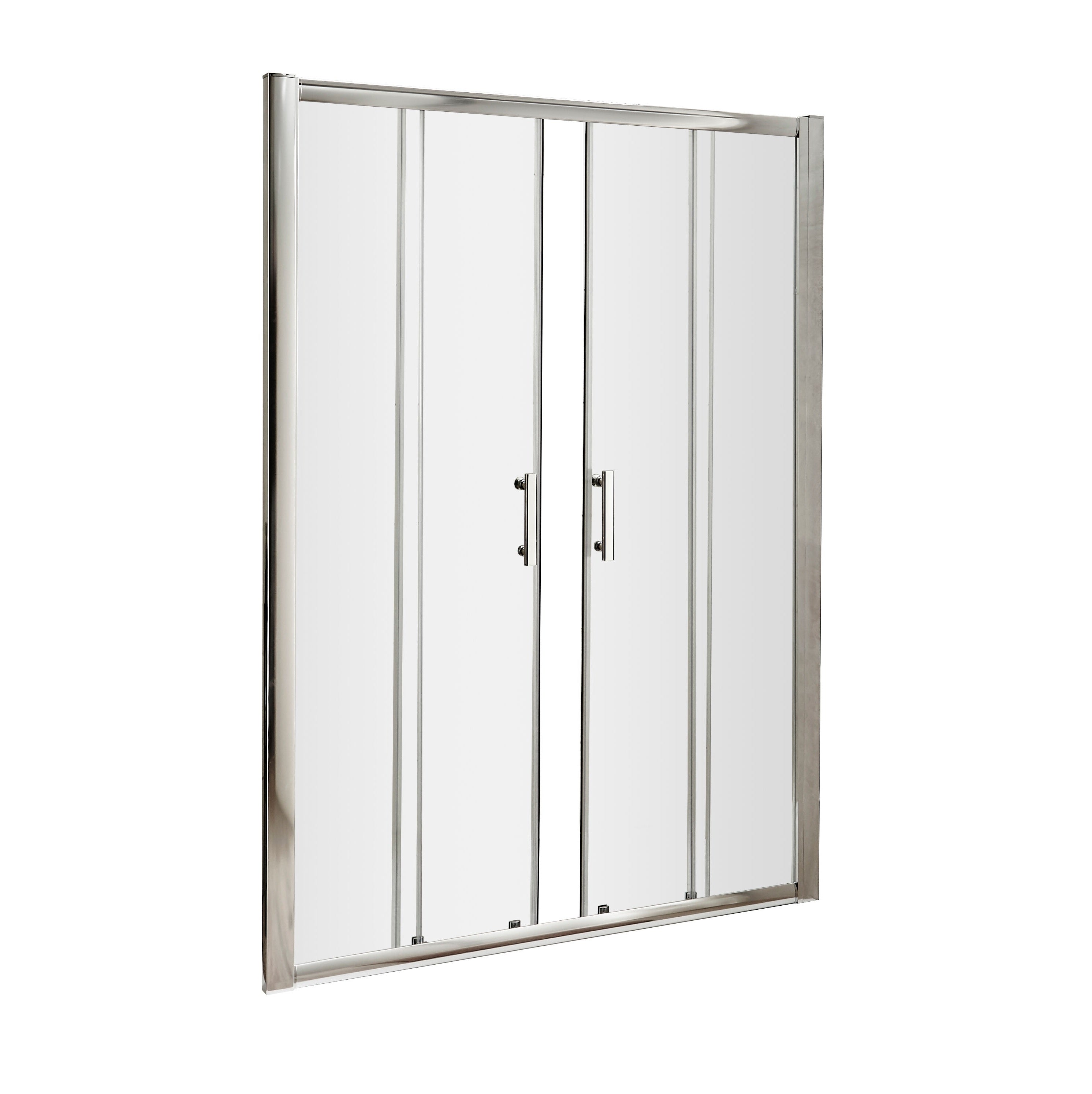 Nuda 6mm Glass Double Sliding Shower Door - Chrome