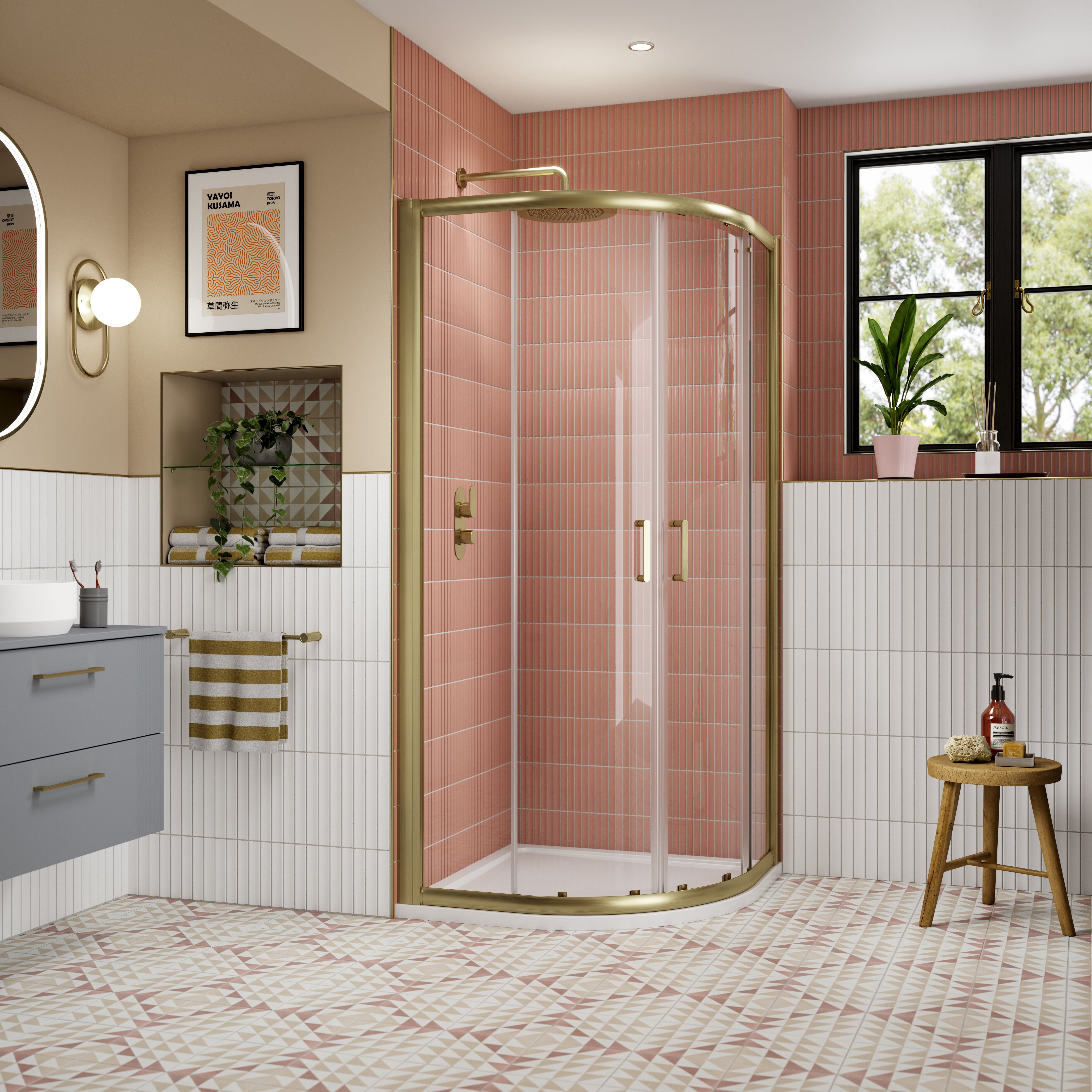 Forge 8mm Glass Quadrant Shower Enclosure