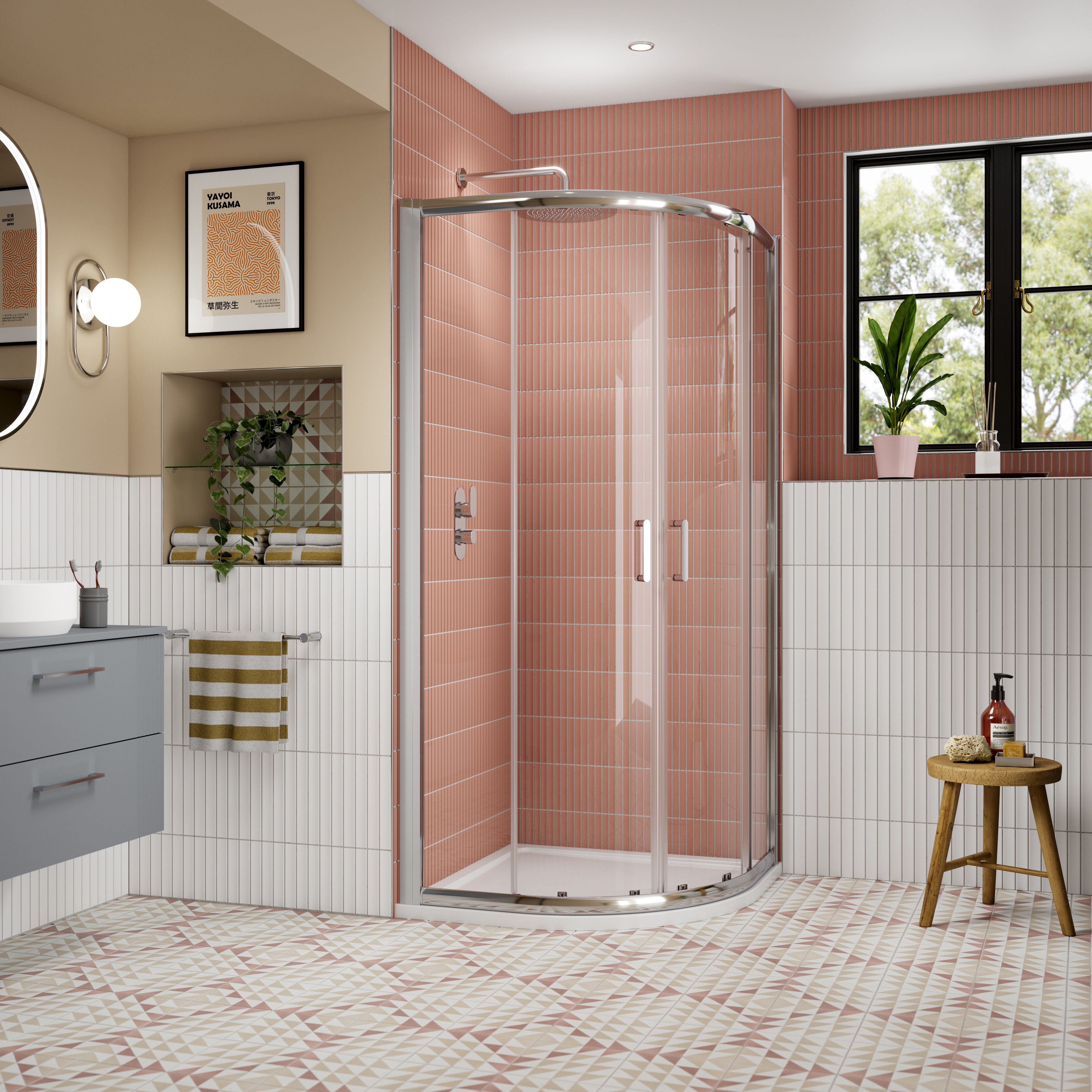 Forge 8mm Glass Quadrant Shower Enclosure