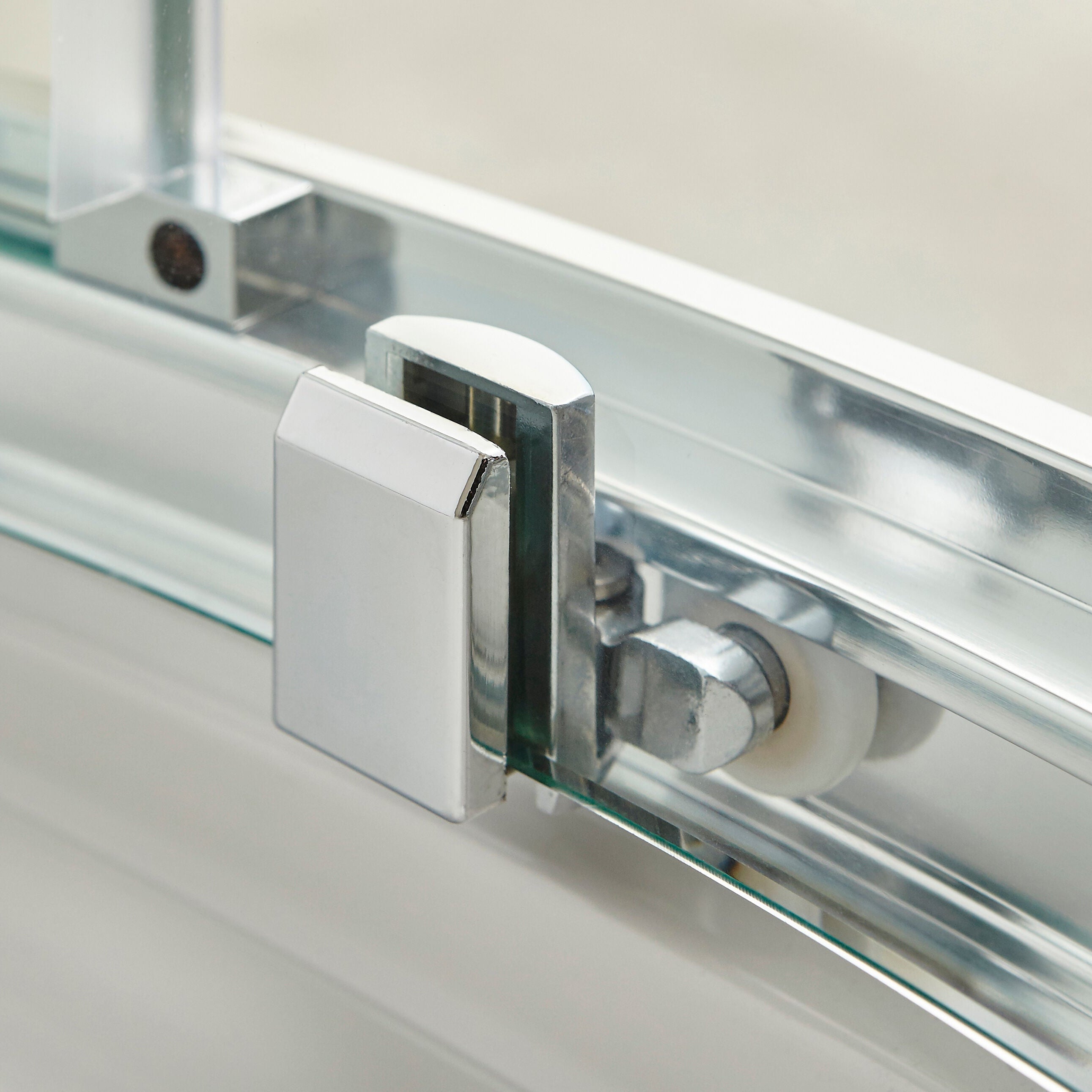 Nuda 6mm Toughened Glass D-Shaped Shower Enclosure - Chrome