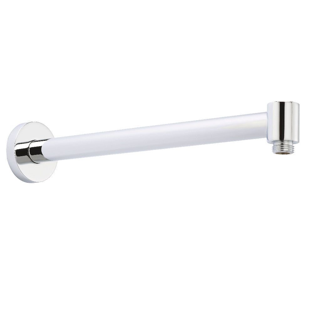 Vela Contemporary Wall Mounted Shower Arm - 330mm Long - Chrome