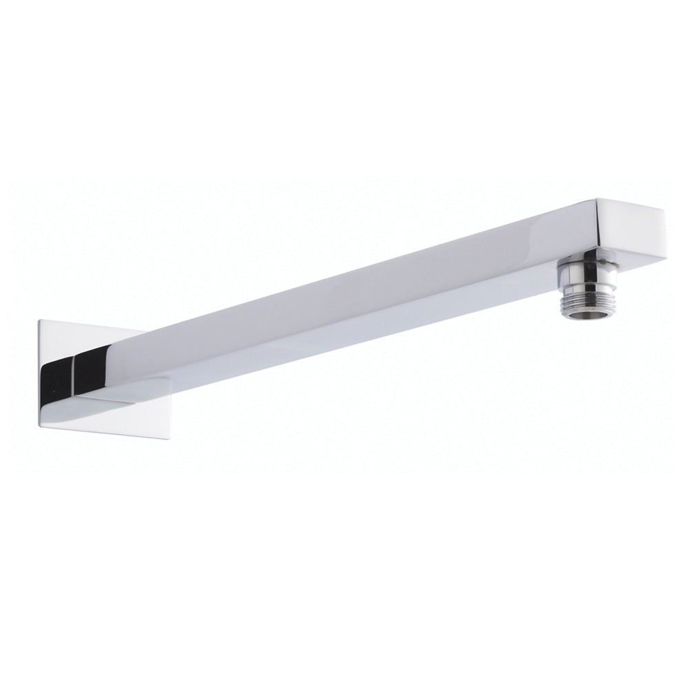 Cora Small Wall Mounted Square Shower Arm - 355mm Long - Chrome