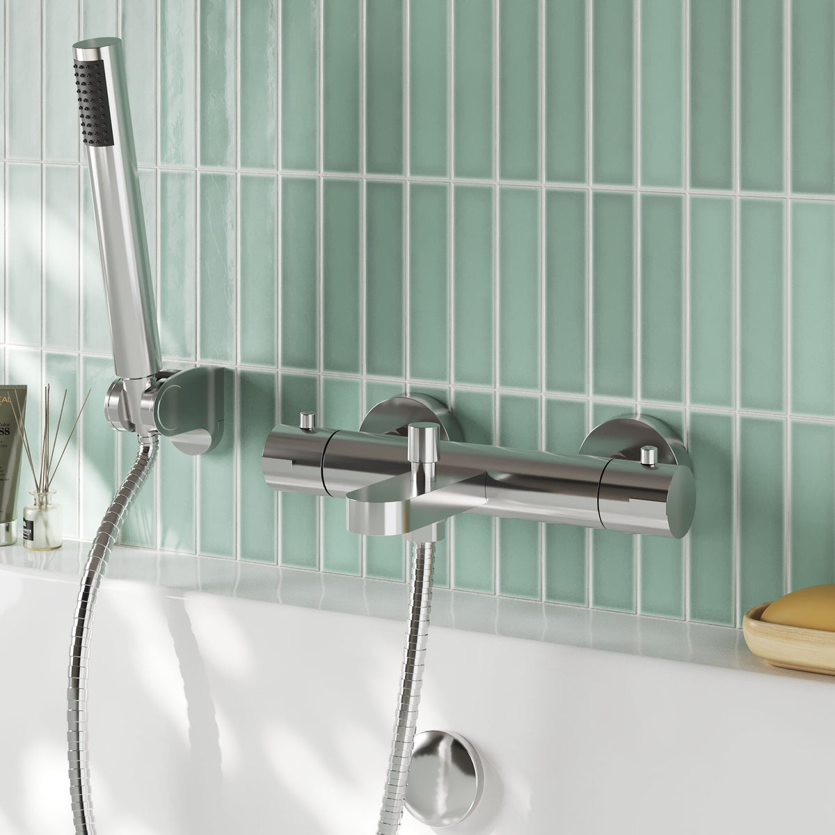 Atlas Thermostatic Bath Shower Mixer Tap - Chrome