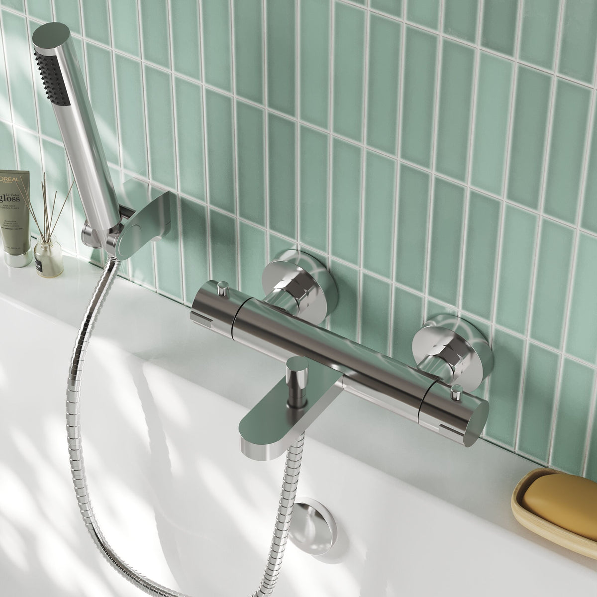 Atlas Thermostatic Bath Shower Mixer Tap - Chrome
