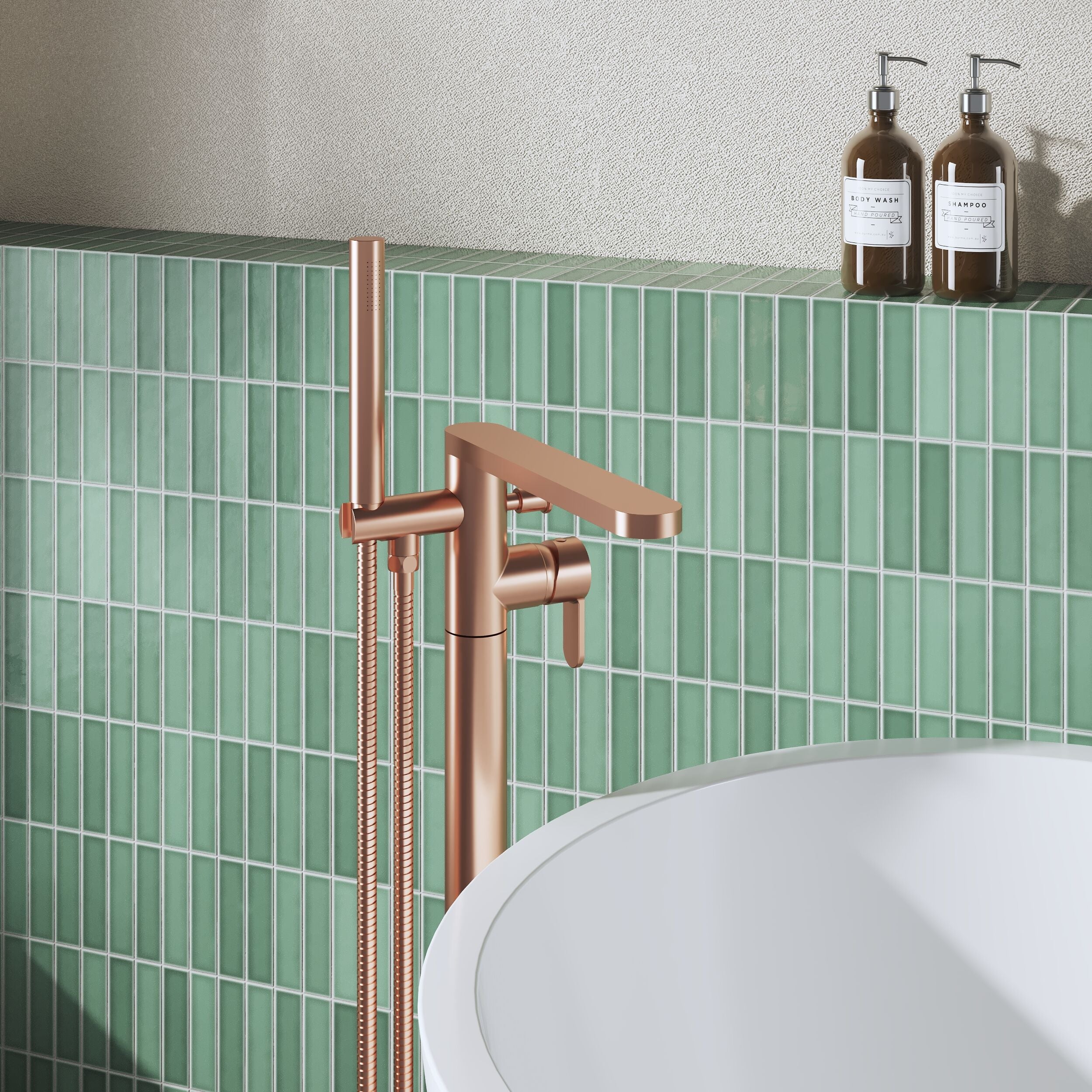Astor Floor Mounted Bath Shower Mixer Tap With Handset