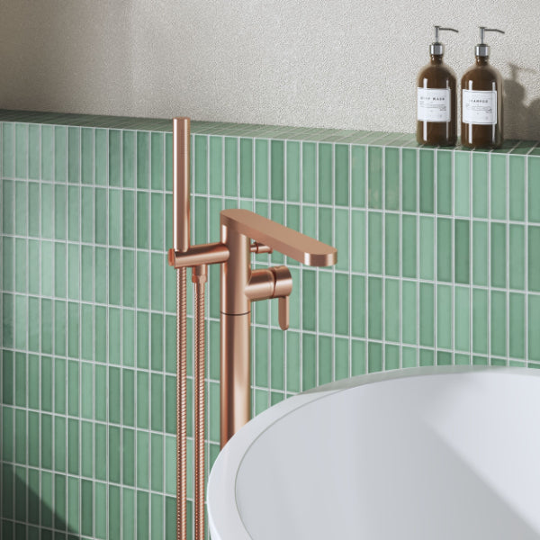 Astor Floor Mounted Bath Shower Mixer Tap With Handset