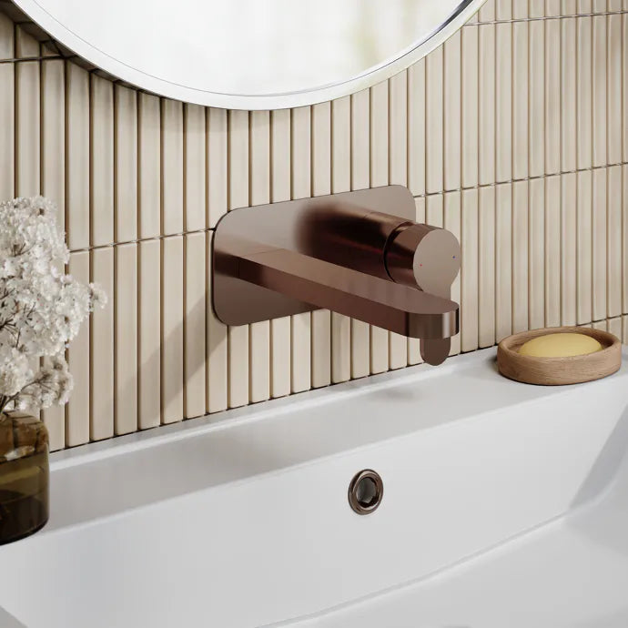Astor 2 Hole Wall Mounted Basin Mixer Tap With Plate