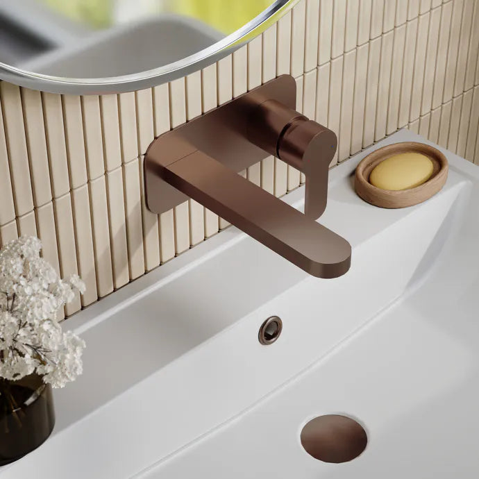 Astor 2 Hole Wall Mounted Basin Mixer Tap With Plate