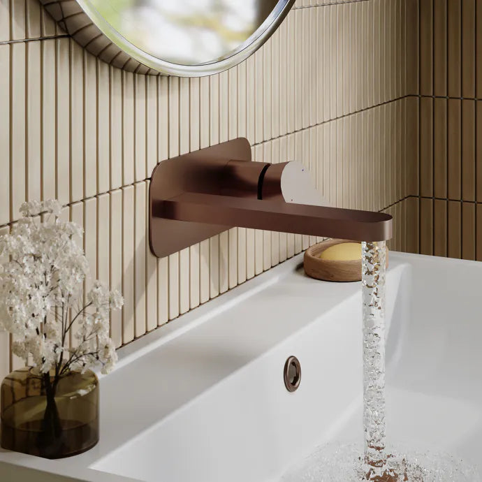 Astor 2 Hole Wall Mounted Basin Mixer Tap With Plate