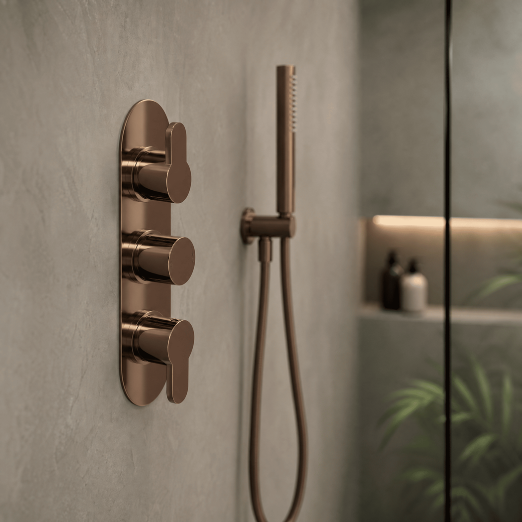 Astor 2 Outlet Thermostatic Concealed Shower Valve With Diverter