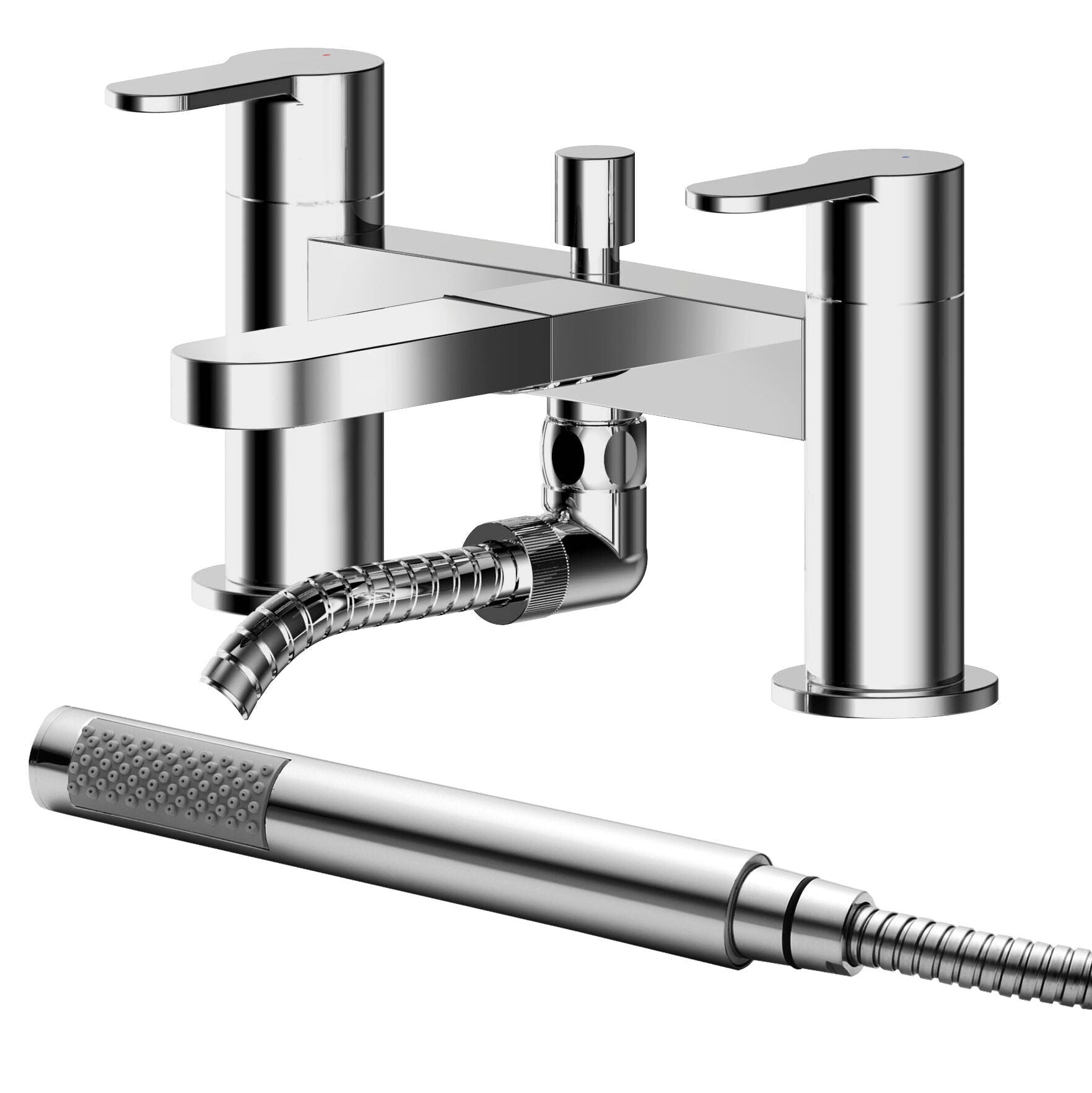 Astor Deck Mounted Bath Shower Mixer Tap With Handset - Chrome